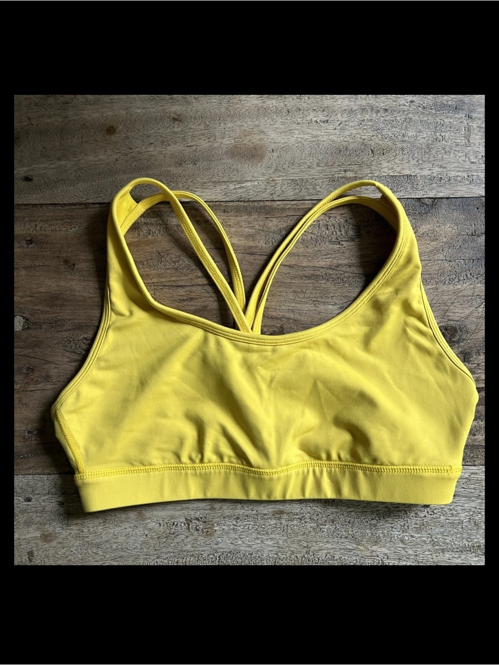 P’tula Women’s Bralette Sports Bra Strappy Back Athletic Activewear SZ M Yellow